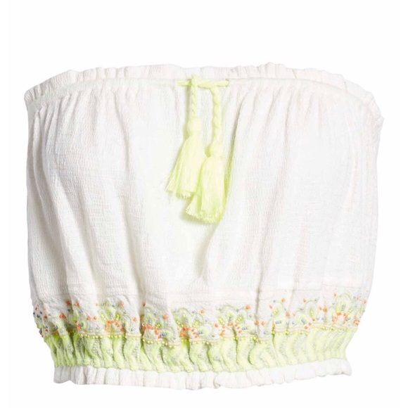 Free People Nomore Tiers Embroidered Boho Tube Top - Picture 6 of 7